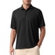 thumbnail image 1 of CAMISETAS POLO DE MALLA DE COLOR SÓLIDO PARA HOMBRES CHIC DE VERANO, MANGA CORTA, TALLA XL, NEGRO, 1 of 5