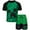 Green, variant on Minecraft Steve Alex UPF 50 Rash Guard Swim Trunks Outfit Set Little Kid to Big Kid