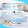 thumbnail image 3 of Hourpark Memory Foam Pillow, Ergonomic Contour Design with Cooling Tencel Cover, Dual Height Cervical Support, Queen, Light Blue, 3 of 12