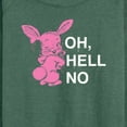 thumbnail image 3 of Instant Message - Punk Rabbit Oh Hell No  - Women's Lightweight French Terry Long Sleeve Shirt, 3 of 6