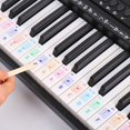 thumbnail image 1 of Colorful Detachable Music Decal Notes Piano Keyboard Stickers 61 Or 88-Key Electronic Piano Piano Spectrum Sticker Symbol, 1 of 8
