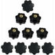 thumbnail image 1 of 10 tornillos de estrella M8, tuercas roscadas hembra M8, perilla de apriete de rosca hembra, cabeza de estrella de plástico negro, perilla de apriete de perilla, manija, perilla de mano,, 1 of 5