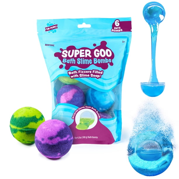 Bombas de baño Tub Works Super Goo Bath Slime «Surprise», paquete de 6
