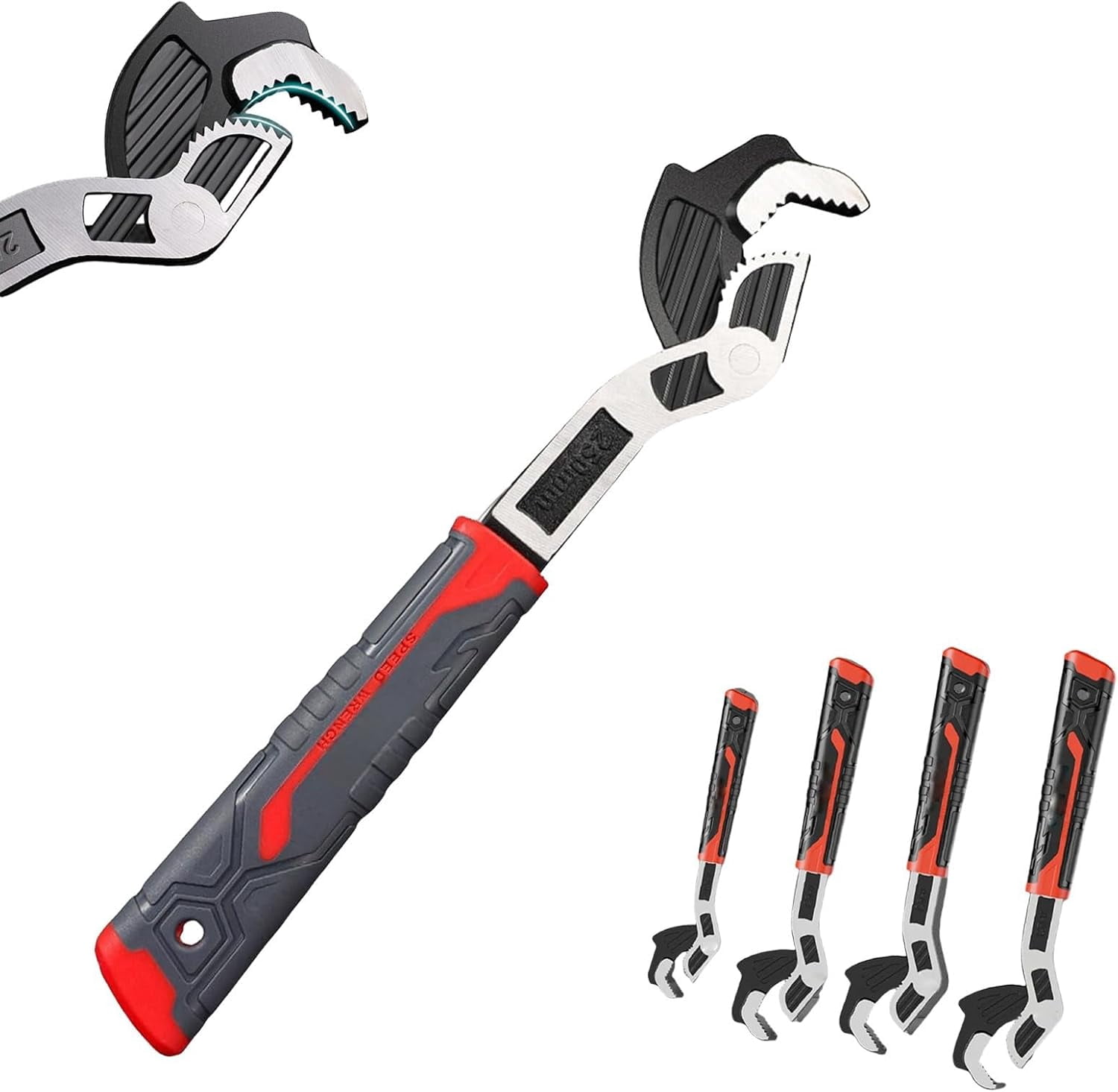 LEJOSTOL 2-Piece Magic Adjustable Wrench Set – 10.5" & 15" Universal Pipe Wrench In 1045 Steel