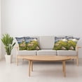 thumbnail image 4 of Ambesonne Mountain Throw Pillow Cover 4 Pack, 3 Behind Boulders, 24", Green Yellow Blue, 4 of 7