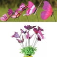 thumbnail image 2 of 12 Piezas Adornos de de Jardín de Mariposas Decoración de Patio Suministros de Mariposas Decorativos para Patio de Púrpura shamjiam Sembradora de mariposas Estacas Decoración, 2 of 7