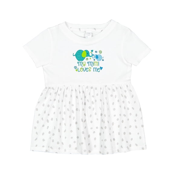 Inktastic My Mimi Loves Me Cute Elephants Girls Baby Dress