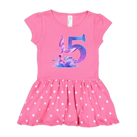 

Inktastic 5th Birthday Mermaid Tail Gift Toddler Girl Dress