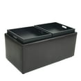 thumbnail image 5 of ViscoLogic Potman de Rangement Rectangulaire avec 2 Plateaux de Service (Brun Foncé), 5 of 5