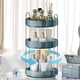 thumbnail image 1 of Organizador de maquillaje INVSSENE, giratorio 360°, 3 niveles, azul, 1 of 6