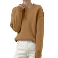 thumbnail image 4 of YueHuiYing Women's Sweaters Fall Fashion Clothes Trendy Knit Pullover Casual Long Sleeve Sweater Jumper Tops, 4 of 7