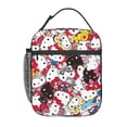 thumbnail image 2 of Anime Cat Pattern Portable Lunch Bag for Women, Reusable Thermal Tote for Travel and Daily Use, 2 of 6