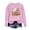 L0122 Pink, variant on Wooowa Women's Halloween Sweatshirt Spooky Season Sweaters Vintage Spooky Printed Long Sleeve Shirt Fall Pullover Tops