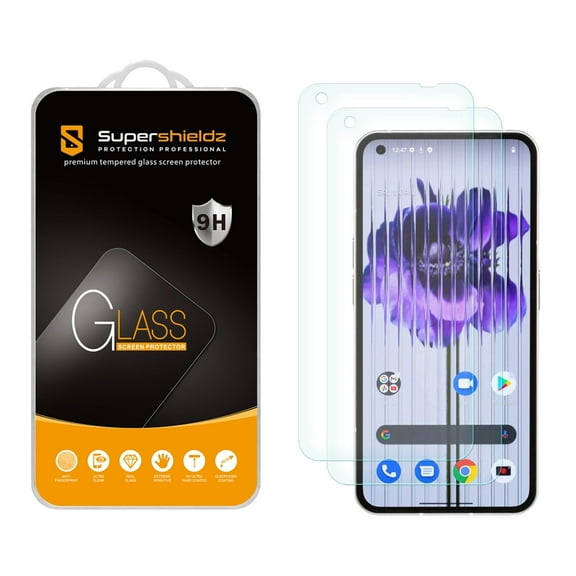 (2 Pack) Supershieldz Designed for Nothing Phone 1 Tempered Glass Screen Protector, Anti Scratch, Bubble Free