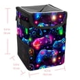 thumbnail image 5 of Game Controller Foldable Car Trash Bin with Lid, Leak-Proof, Hanging Storage Bag - Car Garbage Can and Trash Can, 5 of 6