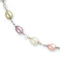 thumbnail image 1 of Collier de Perles Simulées Multicolores Kelly Eaux Rhodiées (Poids: 0,1 Grammes, Longueur: 18 Pouces), 1 of 1