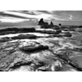 thumbnail image 2 of Nalbandian, Nish 32x25 White Modern Wood Framed Museum Art Print Titled - BandW Rushing Tides, 2 of 4