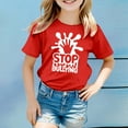 thumbnail image 2 of MEZZALL T-Shirt Mode Décontracté Respirant Imprimé pour Filles, Rouge, 8-9 Ans, 2 of 4