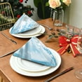 thumbnail image 3 of BZSMCE Satin Native Fab Cotton Dinner Napkin Ocean View Through Floral Window Reusable, 3 of 8