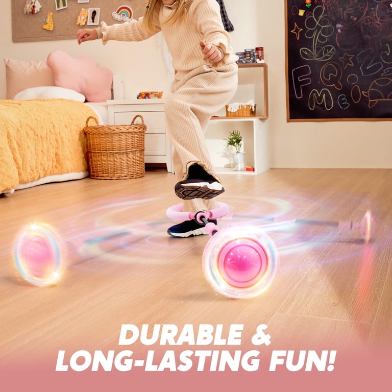 Joyfy Pink Ankle Skip Ball with Flashing Lights, Ages 5+ photo 4