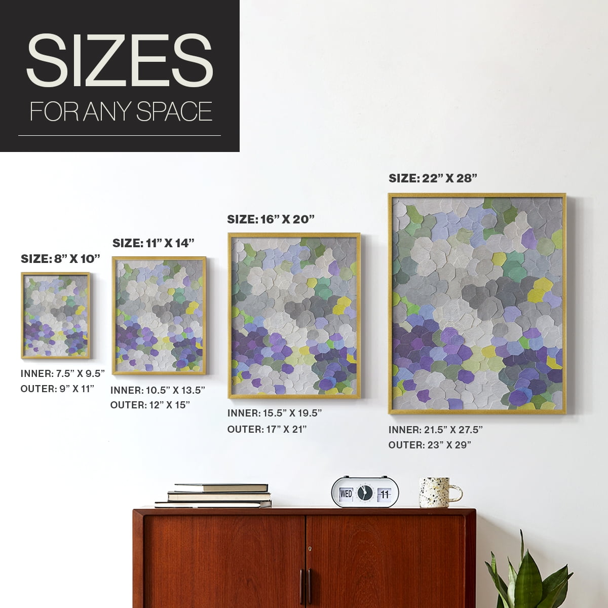 A Garden in Provence in Paper Solid Wood 22 x 28 Framed Print