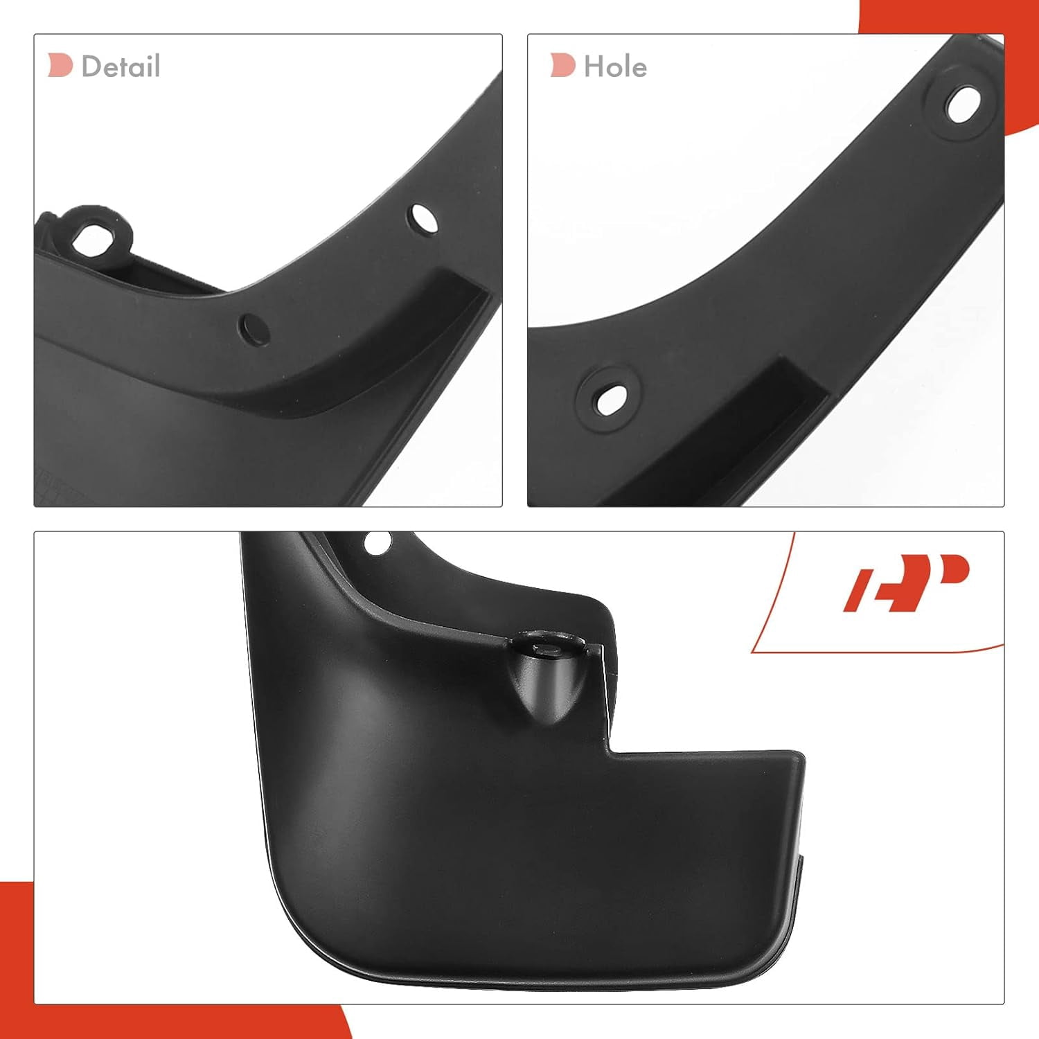 A-Premium Set of 4PCS Mud Flaps Splash Guards Mudguards Mudflaps with Hardware Kits Accessories Compatible with Toyota Camry, 1997-2001, Sedan Only, Black Color, Front LH RH and Rear LH RH
