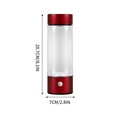 thumbnail image 3 of Meitianfacai Hydrogen-voluminous Water Cup Health Cup Hydrogen-producing Water Cup Hydrogen Oxygen Separation Cup Circulating Electrolytic Water Cup 420ML, Red, 3 of 5