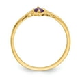 thumbnail image 2 of 14K Yellow Gold Ring Band Themed (02) February Amethyst Purple, 2 of 5