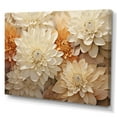 thumbnail image 2 of Designart "Blooming Mums In Beige And Gold Minimalism" Mums Canvas Art Print, 2 of 7