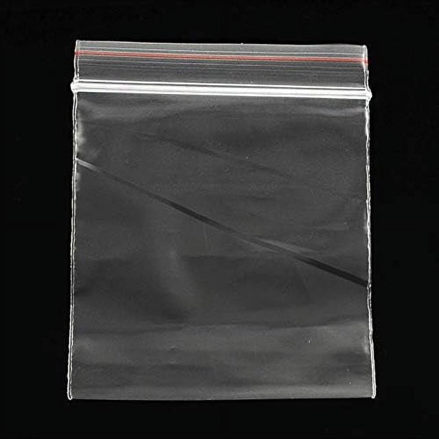 100 bolsas con cierre hermético, resellables, de 17 x 12 cm (6,7 x 4,7 pulgadas), de plástico, rectangulares, transparentes, reutilizables.