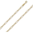 thumbnail image 5 of Floreo 10k Yellow Gold 3.2mm Lite Paperclip Link Chain Bracelet or Anklet 7.5 Inch, 5 of 5
