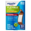 Equate Antibacterial Flexible Fabric Bandages, Medium, 30 Count