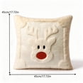 thumbnail image 6 of LIORAGLJ Christmas Reindeer Pillowcase with Insert, Beige and Red, 17.72", 6 of 7