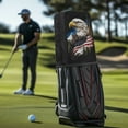 thumbnail image 3 of Yuyamidu Eagle Golf Bag Rain Cover for Men Women American Flag Golfer Golf Club Bag Accessories Waterproof Rain and Dust Covers Fit for Cart and Stand Bags, 3 of 8