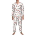 thumbnail image 3 of Yiaed Fruit Print Men’s Pajamas Set - Long Sleeve Button Down Sleep Shirt and Pajama Bottoms Sleepwear Set Mens Pjs Sets Men's Pajama Bottoms-X-Large, 3 of 7