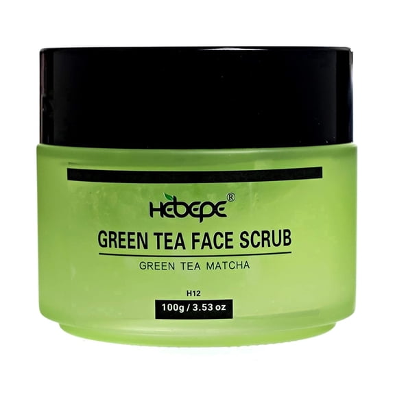 Hebepe Green Tea Matcha Face Scrub, Exfoliating Cleanser