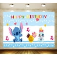thumbnail image 5 of Fondo de fiesta con temática de dibujos animados de Lilo y Stitch, decoración para fiesta de cumpleaños de niña y niño de verano, accesorios de estudio para fotografía, 5 of 5