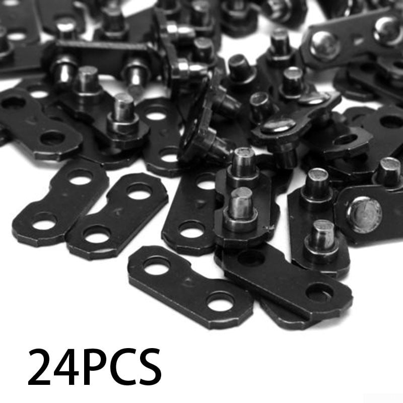 24PCS 3/8" Chainsaw Chain Link For Oregon Type #73 Repair Preset Straps 050-058