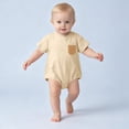 thumbnail image 6 of Newborn Baby Soft Bodysuit Short Sleeve Crewneck Onesie Infant Boys Girls Summer Comfortable Breathable Outfits White 12-18 Months, 6 of 6