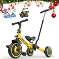 thumbnail image 4 of Besrey Kids Tricycle with Push Handle,Toddler Trike for Ages 1-5 Years Girls and Boys,Child Bike Toddler Bicycles,Yellow, 4 of 15