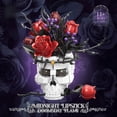 thumbnail image 3 of Remocguys Skull Roses Building Set Compatible with Lego Flower Botanical Collection Gothic Decor Kit for Adults Women 1376pcs, 3 of 6