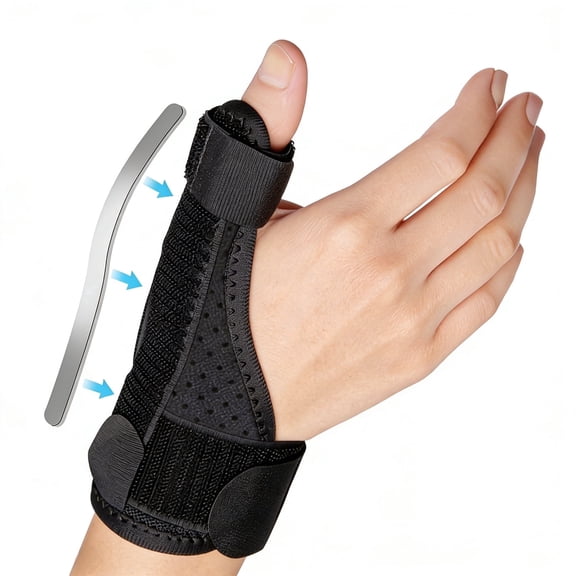 Goldeer Thumb Brace, Thumb Stabilizer Splint for Trigger Finger, Pain Relief, Arthritis, Tendonitis, Sprains, Sprained, Right Hand