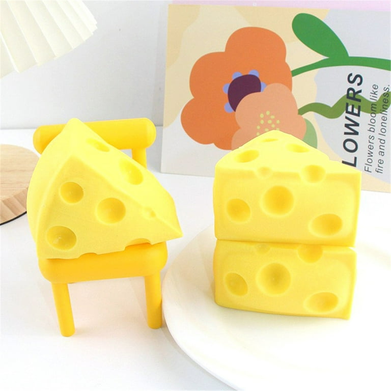 BJBSJSZ Squeeze Cheese, Cheese Squishy Toys, Stress Squishy