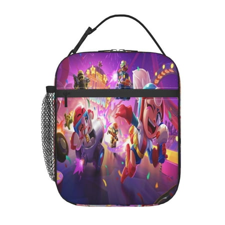 

Brawl Stars Lunch Bag with Adjustable Shoulder Strap Large Capacity Insulated Reusable Soft Lunch Box