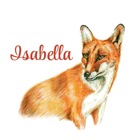 Personalized Name Vinyl Decal Sticker Custom Initial Wall Art Personalization Decor Sticker Fox Animal 10 Inches X 10 Inches