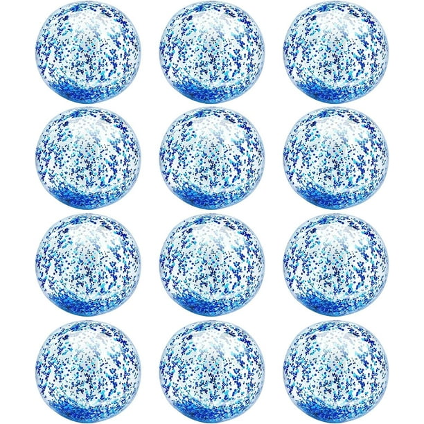 Pelotas de playa Turnmeon con purpurinas inflables de 16 cm, paquete de 12