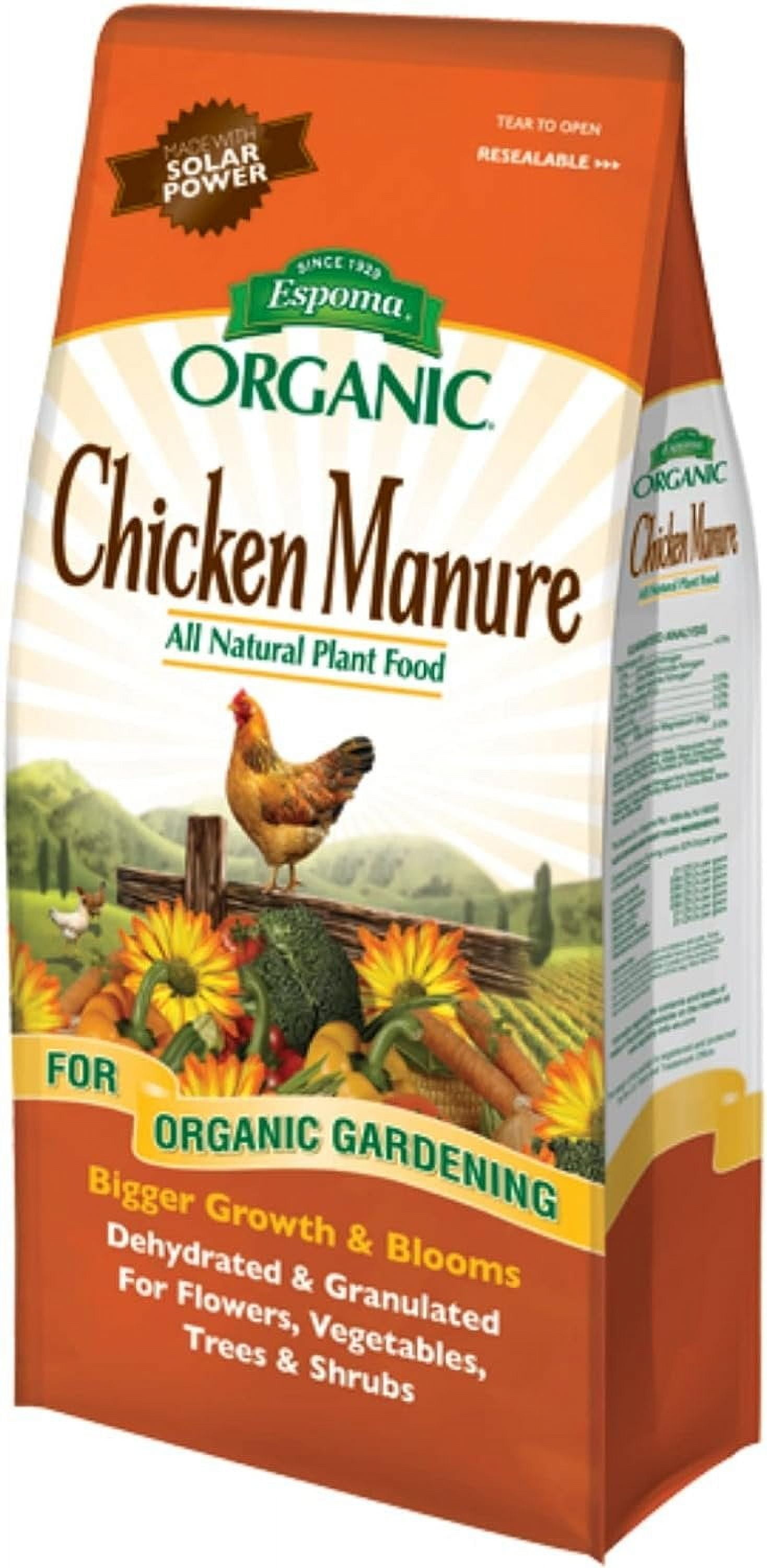 3-pack Espoma Organic Chicken Manure Granules - Natural Fertilizer, 3-2-3 NPK - 3 Pack, 25 lbs — Outdoor & Indoor Plant Use, Easy Application