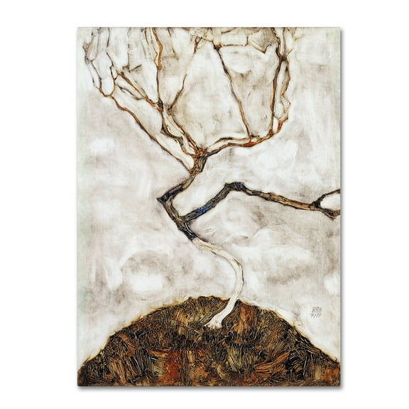 Egon Schiele 'Small Tree In Late Autumn' Canvas Art