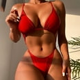 thumbnail image 2 of Traje de baño de una pieza para mujer Bikini Traje de baño de color sólido Traje de baño de empalme Mujer Fridja nalpqowj62440, 2 of 8