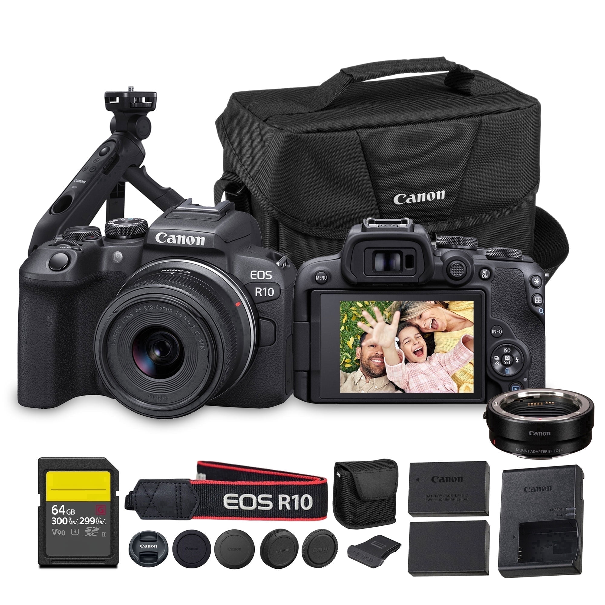 Canon EOS R10 Camera + RF 100-400mm f/5.6-8 IS USM Lens +128GB+